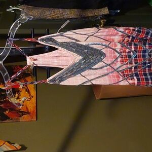 Pilcor boho embellished tank top